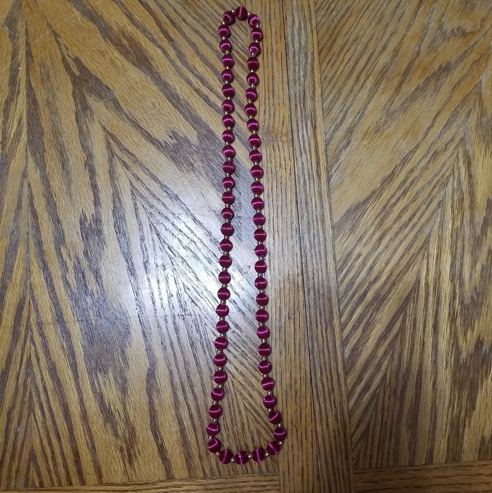 Vintage silk thread wrapped beads